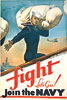 Fight -Let's Go-Join the Navy Notecards